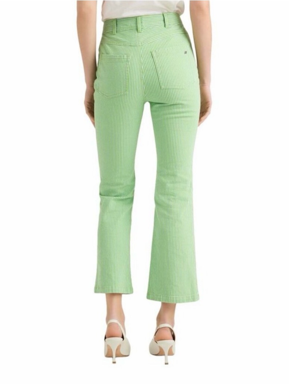 NWT Cinq a Sept Aubrey Pant Striped Cropped Size 16 - Picture 2 of 9